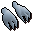 Snow imp costume gloves
